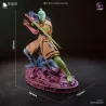 : Modèle découpé en plusieurs pièces imbriquées pour faciliter la peinture. Dimensions à l'échelle 1/8 : 229 mm de hauteur.