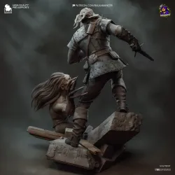 Garage Kit Résine Chasseur de Monstres & Strige | Figurine 3D