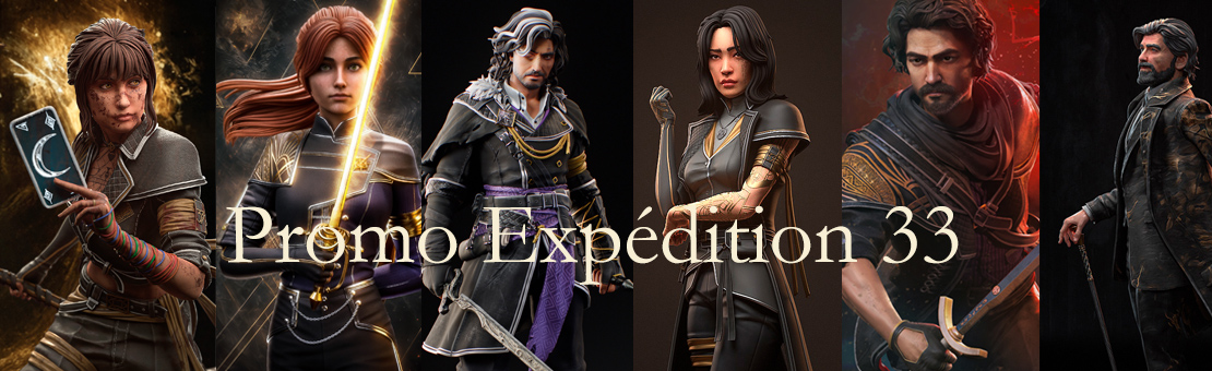 Promotion - figurines jeux video - clair-obscur-expedition-33 - Esquie - Lune - Maelle - Gustave - Renoir